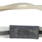 Costume National Chic White Leather Logo Belt