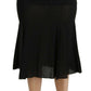 Dolce & Gabbana Chic High Waist Black Silk Blend Skirt