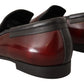 Dolce & Gabbana Elegant Bordeaux Leather Loafers