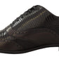 Dolce & Gabbana Elegant Brown Lizard Leather Oxford Shoes