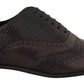 Dolce & Gabbana Elegant Brown Lizard Leather Oxford Shoes