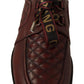 Dolce & Gabbana Elegant Bordeaux Derby Leather Shoes