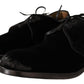 Dolce & Gabbana Elegant Black Velvet Derby Shoes