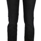 John Galliano Elegant Black Slim Fit Corduroy Jeans