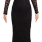 Dolce & Gabbana Elegant Laminated Lace Mermaid Dress