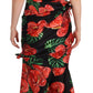 Dolce & Gabbana Elegant Floral Silk Draped Dress