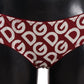 Dolce & Gabbana Chic Maroon White Logo Swim Bottoms