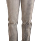 Ermanno Scervino Chic Gray Washed Low Waist Skinny Jeans