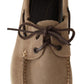 Pollini Elegant Beige Suede Moccasins for the Discerning Gentleman