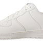 SIGNS Chic White Leather Low Top Sneakers