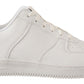 SIGNS Chic White Leather Low Top Sneakers