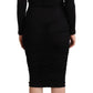 GF Ferre Elegant Black Sheath Dress with Sweetheart Neckline