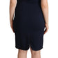 John Galliano Sleeveless Navy Knee-Length Sheath Dress