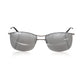 Frankie Morello Silver Metallic Men Sunglass