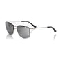 Frankie Morello Silver Metallic Men Sunglass