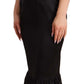 Dolce & Gabbana Elegant Black Silk Midi Sheath Dress