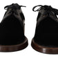 Dolce & Gabbana Elegant Black Velvet & Exotic Leather Dress Shoes