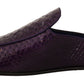 Dolce & Gabbana Purple Exotic Python Leather Slides