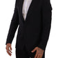 Dolce & Gabbana Elegant Black Martini Slim Fit Blazer and Vest