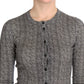 Dolce & Gabbana Elegant Black and White Wool Cardigan