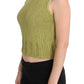 PINK MEMORIES Chic Green Knitted Sleeveless Vest Sweater