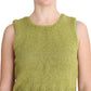 PINK MEMORIES Chic Green Knitted Sleeveless Vest Sweater