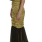 Dolce & Gabbana Yellow Floral Lace Sheath Dress
