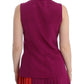 Barbara Casasola Stunning Silk Sleeveless Purple Blouse