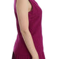 Barbara Casasola Stunning Silk Sleeveless Purple Blouse