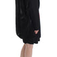 KAALE SUKTAE Elegant Draped Long Coat in Black with Red Accents