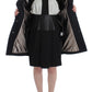 KAALE SUKTAE Elegant Draped Long Coat in Black with Red Accents