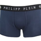 Philipp Plein Blue Cotton Men Boxer