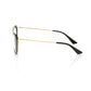 Frankie Morello Aviator-Style Chic Eyeglasses with Gold Accents