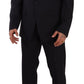 Dolce & Gabbana Elegant Navy Slim Fit Wool Silk Two-Piece Suit