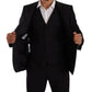 Dolce & Gabbana Elegant Black Three-Piece Martini Fit Suit