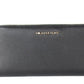 Michael Kors Jet Set Travel Large Black Pebble Leather Continental Wrist Wallet