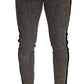 Dolce & Gabbana Chic Embellished Crown Skinny Jeans