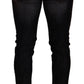 Dolce & Gabbana Sleek Striped Black Slim Fit Denim