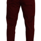 Dolce & Gabbana Elegant Dark Red Dress Chinos for Men