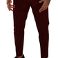 Dolce & Gabbana Elegant Dark Red Dress Chinos for Men