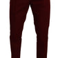 Dolce & Gabbana Elegant Dark Red Dress Chinos for Men