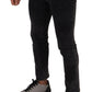 Dolce & Gabbana Sleek Slim-Fit Designer Jeans in Black Gray