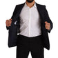 Dolce & Gabbana Sleek Navy Martini Slim Fit Wool Blazer