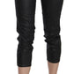 John Galliano Chic Black Mid Waist Cropped Jeans