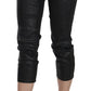 John Galliano Chic Black Mid Waist Cropped Jeans