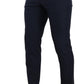 Dolce & Gabbana Elegant Dark Blue Slim-Fit Dress Pants