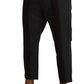 Dolce & Gabbana Elegant Cropped Pants in Gray and Bordeaux Hues