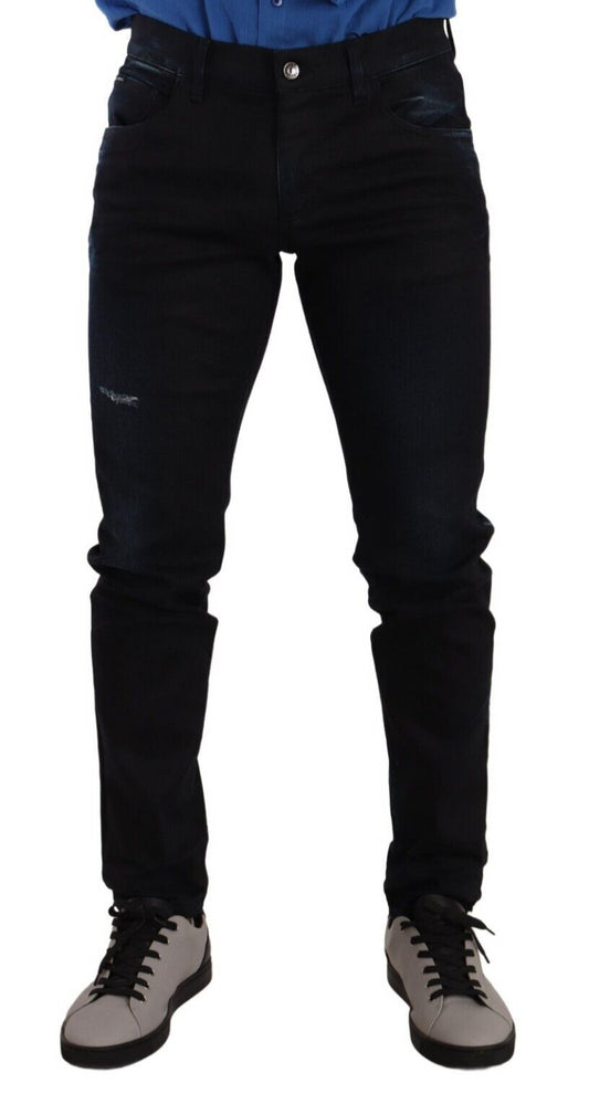 Dolce & Gabbana Elegant Slim Fit Dark Blue Denim Jeans