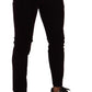 Dolce & Gabbana Elegant Burgundy Slim Fit Denim