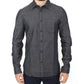 Ermanno Scervino Elegant Gray Stretch Denim Casual Shirt